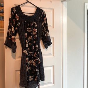 DR2 floral tie waist dress-never worn